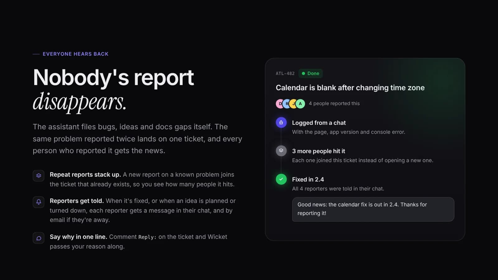 Nobody's report disappears