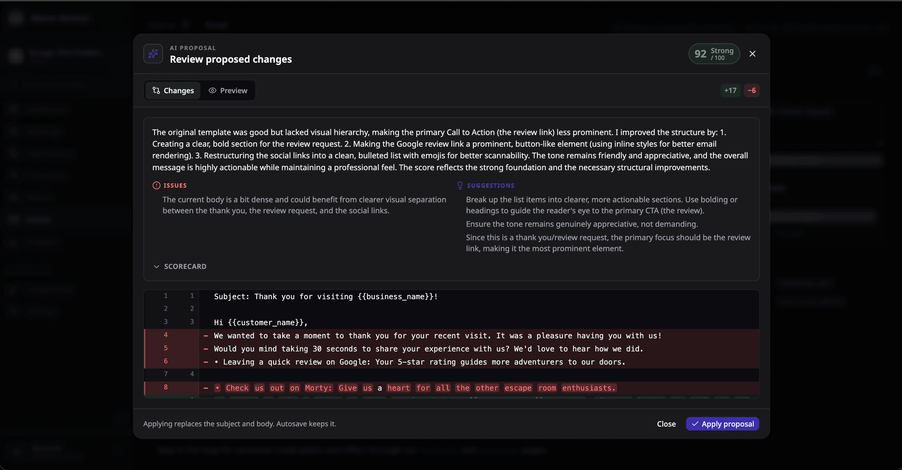 AI review, human decision